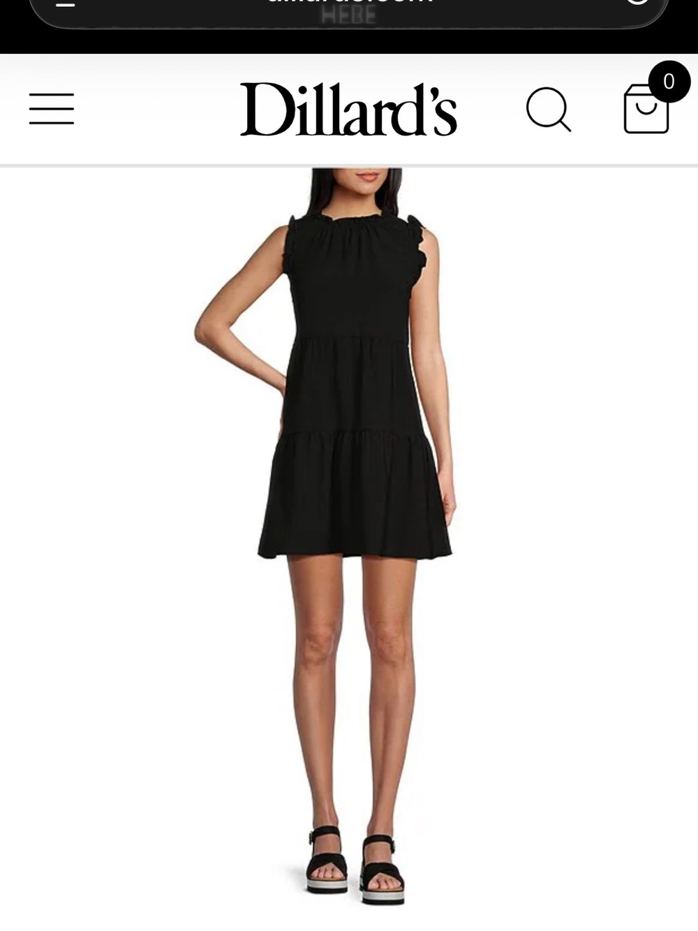 Black Sleeveless Kids Dress